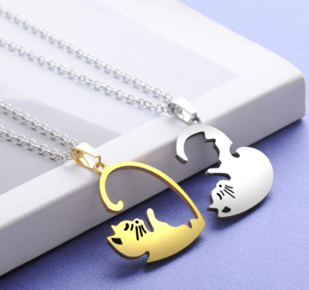 Cat Necklace Pair