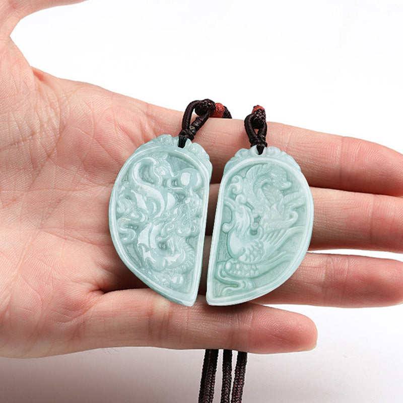 Jade Dragon & Phoenix necklaces